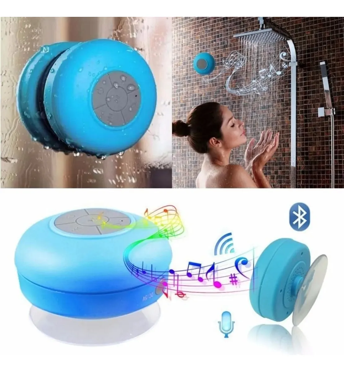 Parlante Ducha Bluetooth Portatil Recargable